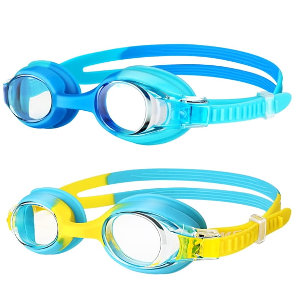 Gafas de natación para niños Starweh, paquete de 2, antivaho y a prueba de fugas