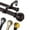 Black, variant on 1" Dia Adjustable Anneliese Double Curtain Rod 120-170 inch Light Gold