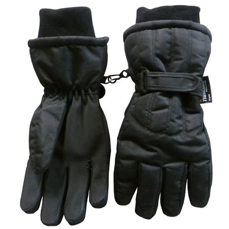 Adult Ski Gloves NICE CAPS Men's Adults Thinsulate Insulated and Waterproof Cold Weather Winter Snow Ski Snowboarder Glove with Ridges ()