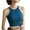 Blue, variant on Uaswgudfs Women's Stretch Cotton Camisole Short Tank Tops Crew Neck Built-in Padding Blouses Leisure Home Sleeveless Cami Shirt