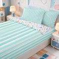 thumbnail image 3 of Erosebridal Abstract Geometric Stripes Zipper Full Size Comforter Sets with Fitted Sheet and 2 Pillowcases,Minimalist Lines Zipper Bedding Set,Colorful Stars Reversible,4 Pieces, 3 of 7