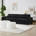 thumbnail image 3 of Tabaray 105" Sectional Couch Sofa, Modern 3 Seat Couch with  Cushion and Inclined Backrest, Comfy Loveseat Sofa Beige Couch for Living Room, Bedroom, Office, Home Sofa Set Bedroom, 3 of 7