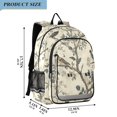 thumbnail image 2 of FORMRS School Backpack 17" Student Travel Bag with Laptop Compartment, Beige Birds, 2 of 7