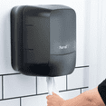 thumbnail image 2 of Karat Center Pull Paper Towel Dispenser - Wall Mount, Black, 1 Count, 2 of 10