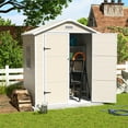 thumbnail image 6 of ELPOSUN Outdoor Resin Storage Shed 6x4 FT, Plastic Outside Sheds & Outdoor Storage with Lockable Door for Backyard, 6 of 10