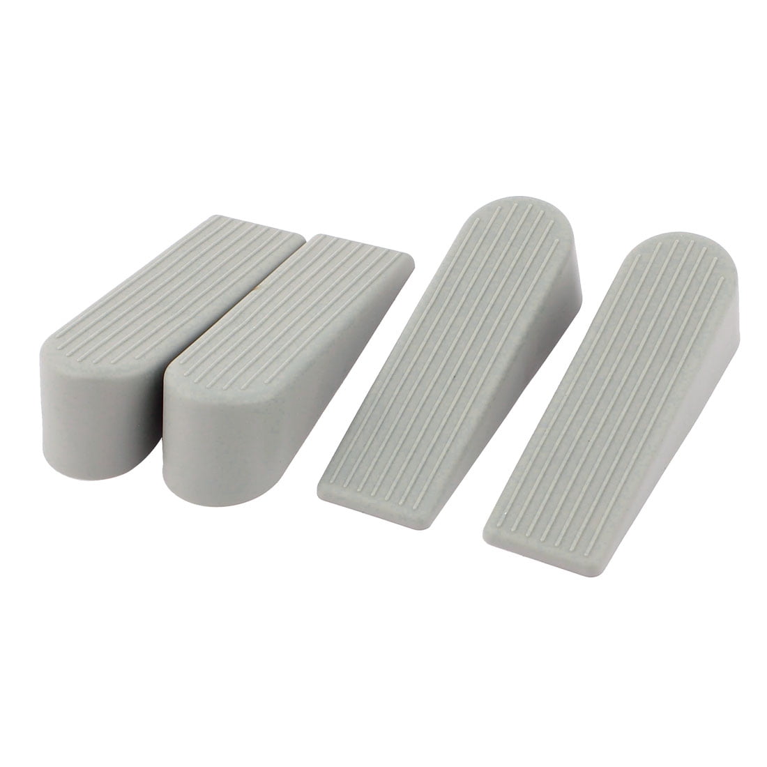 Non Slip Rubber Door Stoppers Stop Doorstop Wedges Jam Block Gray 4pcs