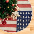 thumbnail image 5 of FMSHPON American Flag Tree Skirt Independence Day Xmas Christmas Tree Skirt Stand Mat for Holiday Party Decoration Indoor Outdoor 48 inches, 5 of 6
