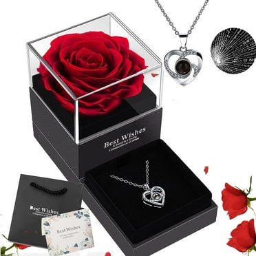 Ricihene Red Rose Fashion Necklace, 18 inches