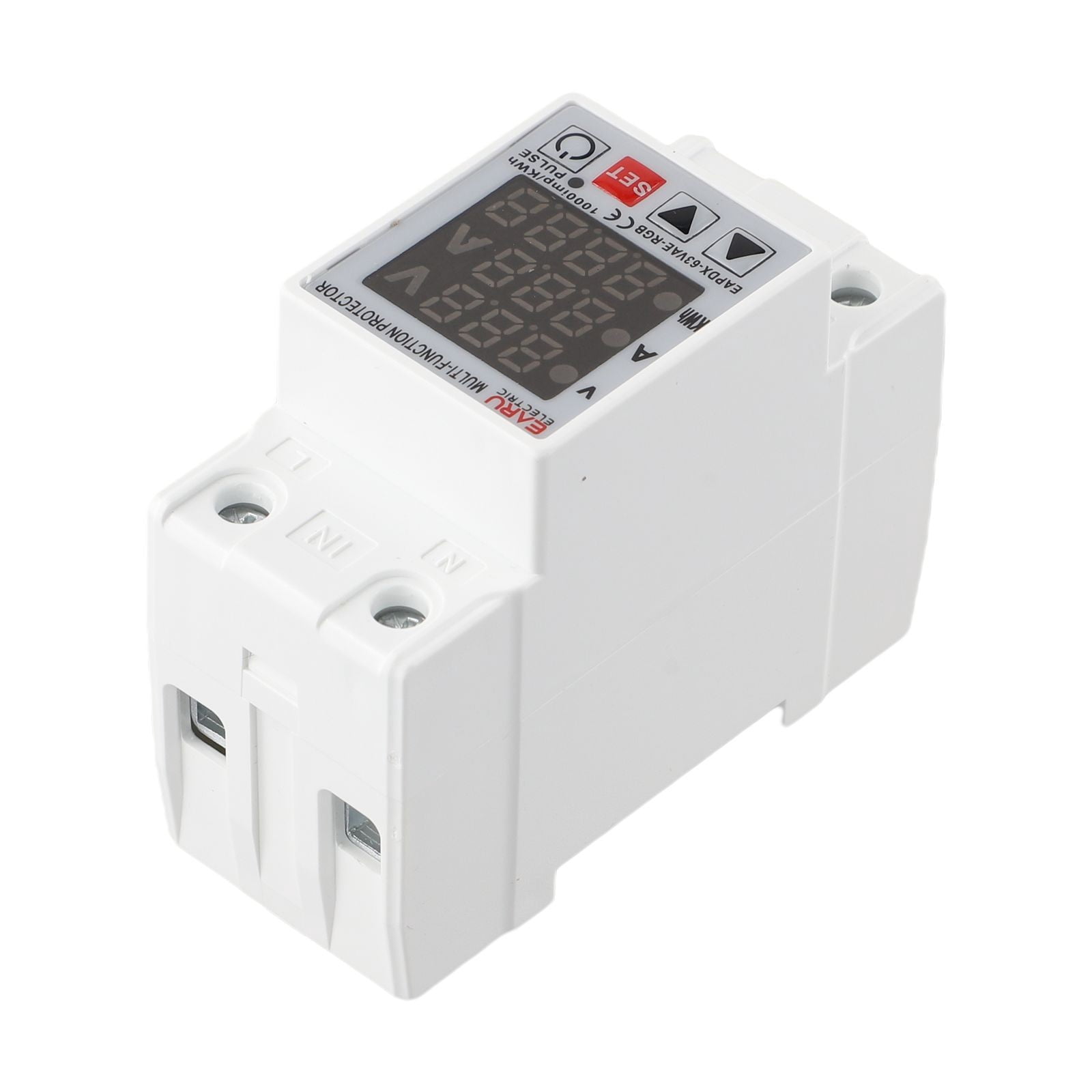 3In1 Display Protector Relay Current Protective Device Din Rail Over Voltage New