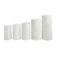 thumbnail image 1 of 5 cubiertas de pedestal cilíndricas para postres, decorativas. Blanco, 1 of 9