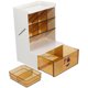 thumbnail image 1 of CRILSTYLEO Organizador De Papelería Plástico Marrón Para Oficina Con Múltiples Compartimentos Y Simple, 1 of 7
