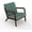Green, variant on GIMMYFIVE Mid-Century Modern Accent Chair, 220 lbs Comfy Wood Armchair with Lumbar Pillow for Living Room