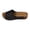 Noir, variante sur Sandales Compensées Basses Confortables pour Femmes pour la Plage, Plateforme, Bout Ouvert, Mules d'Été Élégantes avec Soutien de la Voûte Plantaire, Noir, Taille 7,5