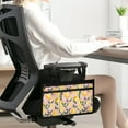 thumbnail image 2 of Jiueut Flower Lemon Wheelchair Side Organizer Storage Bag Armrest Pouch Side Arm Bag for Power Wheelchair for Women Wheelchair Side Pouches for Drinks and Glasses, 2 of 7