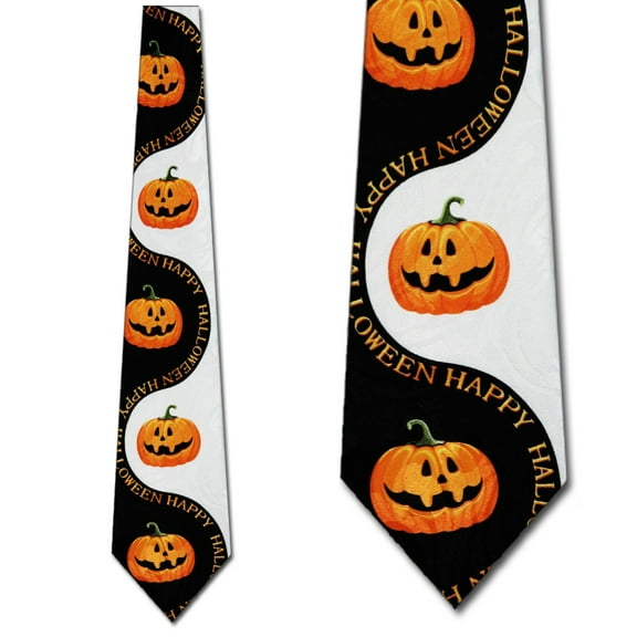 Pumpkin Wave Necktie Mens Tie