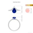 thumbnail image 5 of ANGARA Lab Grown 1.15 Ct Pear Blue Sapphire & Diamond Engagement Ring for Women in 14K White Gold (Size-8x6mm) | Anniversary, Jewelry Gift for Women | Lab-Grown Blue Sapphire Ring, 5 of 8