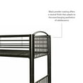 thumbnail image 4 of Pemberly Row Contemporary Metal Twin Over Twin Bunk Bed Attached Ladder in Black, 4 of 13