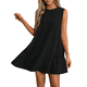 thumbnail image 1 of Vestido Tipo Chaleco Sin Mangas con Cuello Redondo en Color Liso, Color Negro, Talla M, 1 of 6