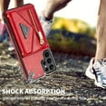 thumbnail image 5 of Dteck Case For Samsung Galaxy S22 Ultra,Luxury Leather Zipper Card Holder Wallet Cross Body Shoulder Strap Case Shockproof Hybrid Rubber Kickstand Cover for Galaxy S22 Ultra 5G,Red, 5 of 6