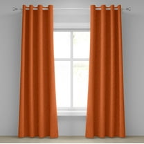 Ambesonne Burnt Orange Grommet Curtain, Nature Growth Leaves, 50" x 84", Orange Burnt Orange