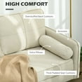 thumbnail image 4 of HOMCOM Loveseat Sofa with Cushions and Pillows, 2 Seater, Kids, Beige, 4 of 10