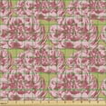 thumbnail image 2 of Spring Fabric by the Yard, Vintage Design Repetitive Blossoming Dog-Rose Flower Petals Pattern, Decorative Upholstery Fabric for Sofas and Home Accents, Khaki Rose by Ambesonne, 2 of 5