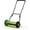 14in green, variant on 14in Push Reel Lawn Mower 5-Blade Manual Walk-Behind Mower Adjustable Cutting Height Compact Quiet for Small Yards and Easy Lawn Care