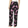 thumbnail image 3 of Uemuo Breast Cancer Awareness (2) Pattern Women's Wide Leg Palazzo Lounge Pants with Pockets Light Weight Loose Comfy Casual Pajama Pants-XX-Large, 3 of 9