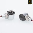 thumbnail image 3 of TSUNG Mini Motorcycle Turn Signals Light LED Micro Blinkers for Front/Rear Universal Aftermarket Small Indicator for Cafe Racer Bobber Cruiser Street Bikes (B-Chrome), 3 of 8