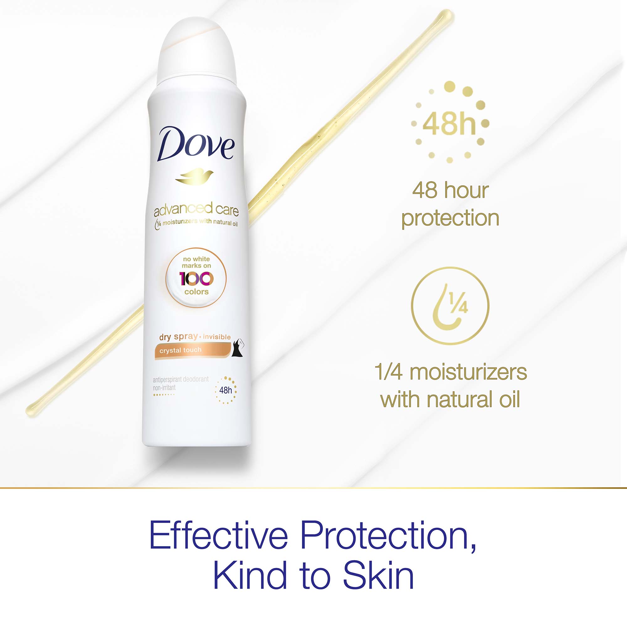 Dove Advanced Care Invisible Dry Spray Antiperspirant Deodorant Crystal Touch 3.8 oz - image 3 of 9