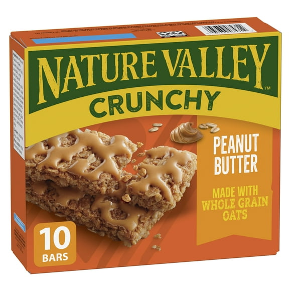 Nature Valley Crunchy Granola Bars, Peanut Butter, 46 g, 5 ct, 10 bars, 5 pouches x 46 g, 230 g