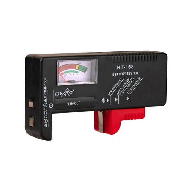 Pilas BT-168 AA/AAA/C/D/9V/1,5V Pila de botón universal Medidor codificado por colores Indicador de voltaje Comprobador BT168