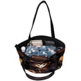 thumbnail image 5 of Scarecrow Canvas Leather Mix Hand-Held Bag - Twill Sponge Jeanette Material, 30x10.5x39cm Size, 5 of 5