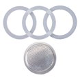 thumbnail image 1 of High Performance Moka Pot Replacement Gaskets and Stainless Steel Filter, 1 of 8
