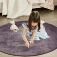 thumbnail image 6 of Leodye 1PCS Round Short Hair Rug - Non-shedding Washable Easy-care Carpet, Ideal for High-traffic Living Room/Bedroom -40in, 6 of 8