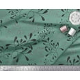 thumbnail image 3 of Soimoi Green Poly Georgette Fabric Artistic Leaves Decor Fabric Printed Yard 52 Inch Wide, 3 of 5