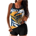 thumbnail image 2 of Hyknon Tankini Swimsuits for Women 2024 Conservative Floral Printed Two Piece Set Bathing Suits Summer Casual Swing Loose Plus Size Swimsuits with Boyshorts, 2 of 6