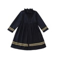 thumbnail image 2 of FYDUU Robes d'Été pour Filles, Robe Abaya à Manches Longues avec Broderie, Robe Midi Décontractée pour Fête, Robe d'Été 3-4 Ans, 2 of 5