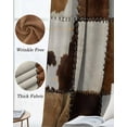 thumbnail image 3 of Abstract Cowhides Blackout Curtains for Bedroom Living Room Darkening Curtains 84 Inch Length 2 Panels Set Brown Beige Animal Fur Texture Window Curtain Window Treatment Grommet Drapes 42"x84", 3 of 9