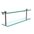 thumbnail image 2 of 22-in Two Tiered Glass Shelf in Antique Copper, 2 of 5