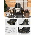 thumbnail image 6 of YEXJ Folding Adirondack Chair-Durable HDPE Poly Lumber All-Weather Resistant, Foldable Oversized Balcony Porch Patio Outdoor Chair for Lawn, Backyard, Deck, Garden, Camping - Easy Installation,Black, 6 of 9