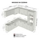thumbnail image 3 of Cocina Integral de Esquina Madesa Agata 459cm Blanco/Crema, 3 of 5
