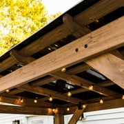 Backyard Discovery Saxony 8x5 Cedar Wood Grill Gazebo, Galvanized Steel Roof, Bar Tops