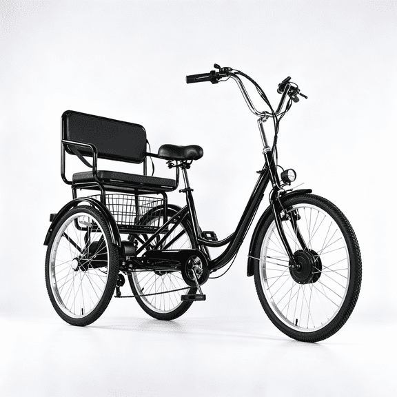 Electric Tricycle for Adults, 24 Inch 700W 3 Wheel Trike, 36V 13AH Battery, Up to 40 Miles with Seat