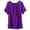 a-81Dark Purple19, variant on Womens Round Neck Raglan Short Ruffle Sleeve Solid Color Front Gathered Loose Fit Casual TShirt For Daily Home Wear Outdoor Outings Pink XXL