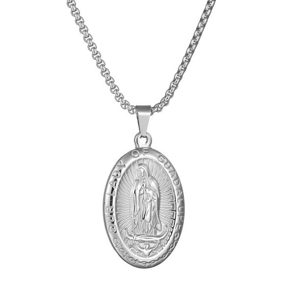 Necklaces & Pendants Virgin Mary Embossed Pendant Necklace Jewelry Decor Gift