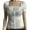 White, variant on Musuos Women Summer Crop Tops, Short Sleeve Square Neck Patchwork T-shirt Streetwear for Casual Daily