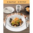 thumbnail image 3 of 15 Inch Round Placemats Set of 6, Orange Eucalyptus Non Slip Heat Insulation PP Table Mats, Fall Weeping Botanical Leaf Watercolor Washable Place Mats for Kitchen Dining Party Table Decor, 3 of 7