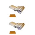 thumbnail image 2 of Riwesomey Película opaca de ventana personalizada de PVC para una apariencia elegante, película de cubierta frontal de coche autoadhesiva, Oro degradado 20 cm * 150 cm 2piezas, 2 of 6