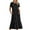Black summer dresses, variant on Wycnly Summer Dress Maxi Dresses for Women Summer Flowy Pleated Ruffle Swing A Line Dress Beach Ladies Round Neck Short Sleeve Sundress with Pockets Long Dress for Women
